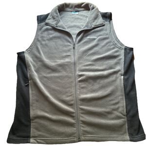 Columbia Men’s 2XT Tall Steens Mountain Full Zip Gray Fleece Outdoor Hiking Vest